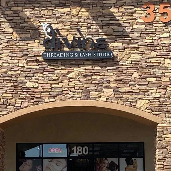 Divine Threading Henderson NV studio entrance featuring professional lash and threading services